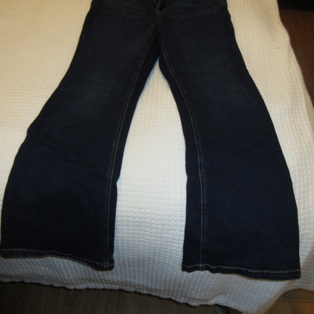 Dark wash boot cut jeans